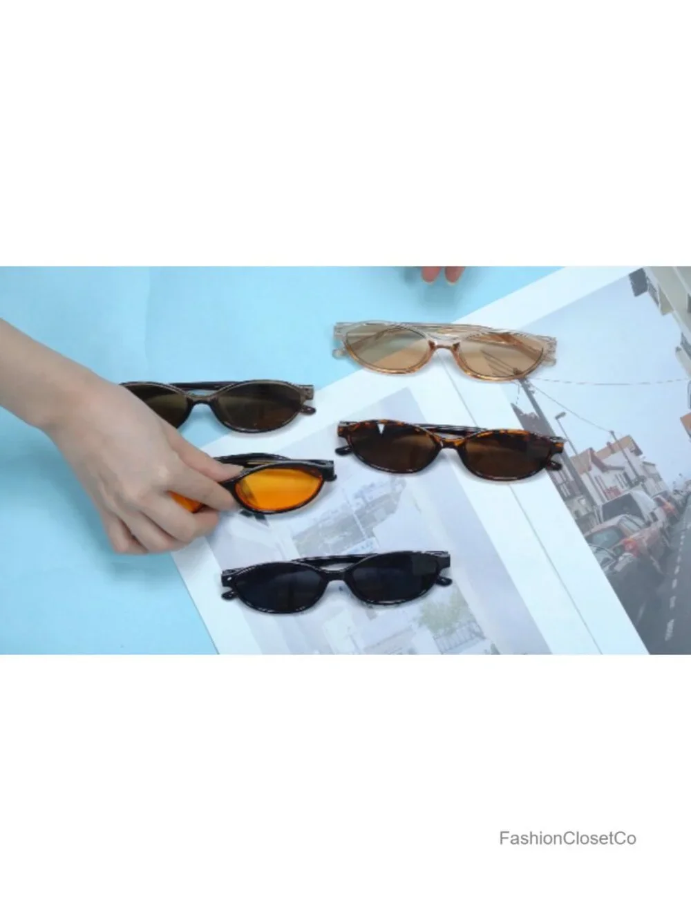3 Pairs Retro Oval Cat Eye Sunglasses Women UV Protection